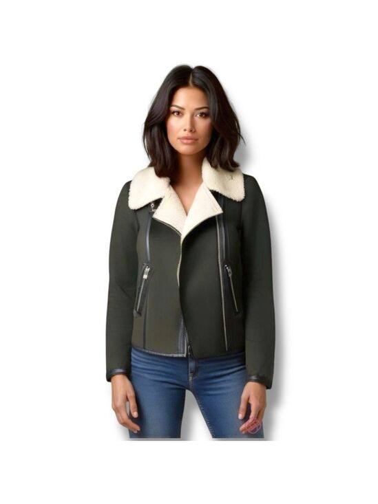 H&M Jackets & Blazers - Aviator Bomber Jacket Coat Khaki Army Green Women’s Size XS